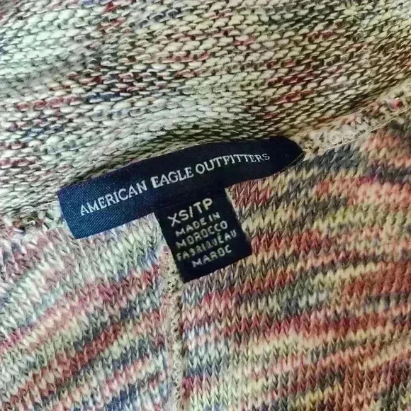 AEO multi colored open front cardigan sweater size XS - Picture 3 of 6